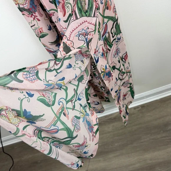 Ted Baker Pink Jungle Floral Maxi Dress Belted Sleeveless Occasion US 6 - Picture 10 of 12